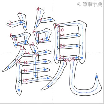 觀 筆劃|筆順字典